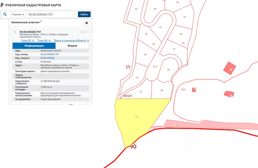 Публичная кадастровая карта ялты 2022 официальный сайт